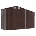 vidaXL Abri de jardin marron 277x93x179 cm acier galvanisé