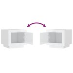 vidaXL Table basse blanc brillant 51x50x45 cm bois d'ingénierie