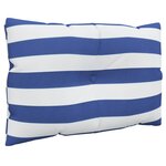 vidaXL Coussins de palette lot de 2 rayures bleues/blanches