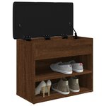 vidaXL Banc à chaussures chêne marron 62x32x50 cm bois d'ingénierie