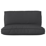 vidaXL Set de coussins de palette 2 Pièces Noir 120 x 80 x 12 cm