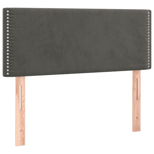 vidaXL Tête de lit Gris foncé 100x5x78/88 cm Velours