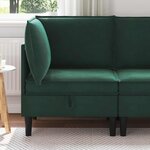 vidaXL Sofa avec rangement Vert foncé Velours