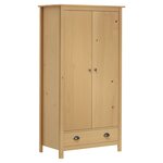 vidaXL Garde-robe à 2 portes Hill 89x50x170 cm Bois de pin solide