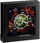 Pièce de monnaie en Argent 500 Francs g 17.50 Millésime 2024 Butterflies PAPILIO MACHAON