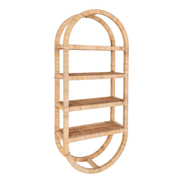 Étagère ovale en rotin 33 x 13 x 78 cm