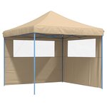 vidaXL Tente de réception pliable escamotable avec 2 parois latérales