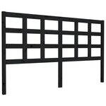 vidaXL Tête de lit Noir 165 5x4x100 cm Bois massif de pin