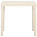 vidaXL Table de jardin Blanc 79x65x72 cm Plastique