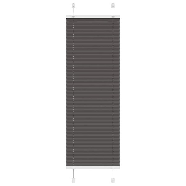 vidaXL Store plissé noir 40x100 cm largeur du tissu 39 4 cm polyester