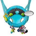 Bright starts balancelle de porte pour bébés "bounce'n spring" turquoise