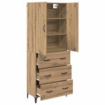vidaXL Haut Armoire Montage mural Chêne artisanal 69 5 x 34 x 180 cm