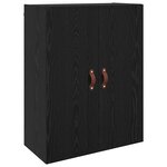 vidaXL Armoire Murale Montage mural 2 Pièces Chêne noir 69 5 x 34 x 90 cm