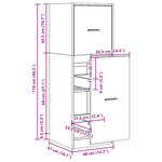 vidaXL Armoire d'apothicaire chêne sonoma 40x41x118 cm bois ingénierie