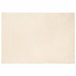 vidaXL Tapis en Fourrure Synthétique de Lapin Crème 140 x 200 cm