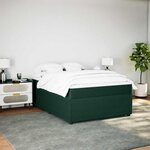 vidaXL Sommier à lattes de lit et matelas Vert foncé 160x200cm Velours