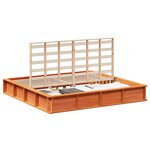 vidaXL Cadre de lit Cire marron 200 x 200 cm Bois de pin massif