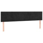 vidaXL Têtes de lit 2 Pièces Noir 80x5x78/88 cm Velours