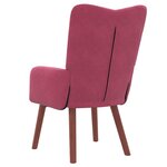 vidaXL fauteuil Bordeaux 63 x 67 x 94 cm Velours