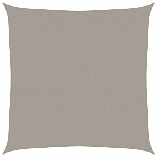 vidaXL Voile d'ombrage 160 g/m² carré gris clair 5x5 m PEHD