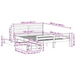 vidaXL Cadre de lit sans matelas blanc 160x200 cm bois de pin massif