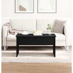 vidaXL Table basse Chêne noir 80 x 50.5 x 41.5 cm Bois d'ingénierie