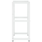 vidaXL Cadre de lavabo de salle de bain Blanc 40x38x83 cm Fer