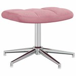 vidaXL Chaise de relaxation avec tabouret Rose Velours