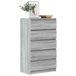 vidaXL Commode Sonoma gris 60x36x103 cm Bois d'ingénierie
