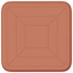 vidaXL Plateau carré à fleurs 6 Pièces Rouge brique 21 x 21 x 2 cm