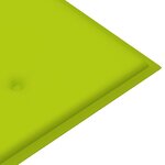 vidaXL Banc de jardin avec coussin vert vif 175 cm Bois de teck massif