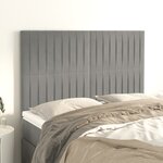 vidaXL Têtes de lit 4 Pièces Gris clair 72x5x78/88 cm Velours