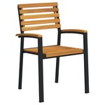 vidaXL Ensemble de salle à manger de jardin 5 pièces en bois massif et métal