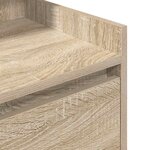 vidaXL Tables de chevet avec 2 tiroirs 2 Pièces chêne sonoma 38x34x80 cm