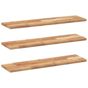 vidaXL Étagères flottantes 3 Pièces 80x20x2 cm acacia massif à l'huile
