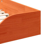 vidaXL Cadre de lit surélevé Marron cire 90 x 200 cm