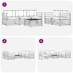 vidaXL Ensemble de canapés d'extérieur 6 Pièces Blanc et crème