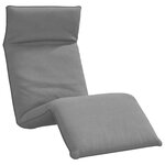 vidaXL Chaise longue pliante gris 175x54x8 5 cm tissu oxford