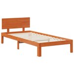 vidaXL Cadre de lit avec stockage 2 Pièces Cire marron Bois de Pin Massif