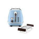 DELONGHI CTOV 2103.AZ Grille Pain Icona Vintage - Bleu et Marron