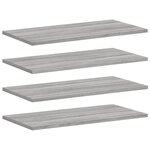vidaXL Étagères murales 4 Pièces sonoma gris 60x30x1 5 cm bois ingénierie