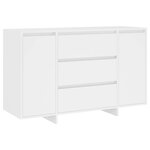 vidaXL Buffet avec 3 tiroirs Blanc 120x41x75 cm Bois d'ingénierie