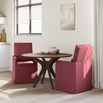 vidaXL Chaises de salle à manger 2 Pièces Rouge bordeaux 57 x 67 x 98 cm