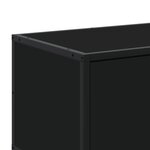 vidaXL Meuble TV noir 210x35x41 cm bois d'ingénierie