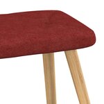vidaXL Chaise de relaxation avec tabouret Rouge bordeaux Tissu