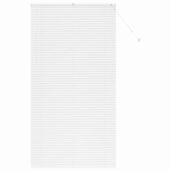 vidaXL Store de Fenêtre avec des rideaux Blanc Aluminium