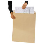 Pochette jumbo kraft brune auto-adhésive sans fenêtre  375x450 mm