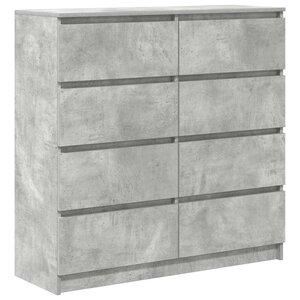 vidaXL Buffet gris béton 100x35x99 cm bois d'ingénierie