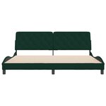 vidaXL Cadre de lit sans matelas vert foncé 200x200 cm velours