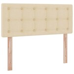 vidaXL Lit avec rangement et matelas avec matelas Crème 120 x 190 cm